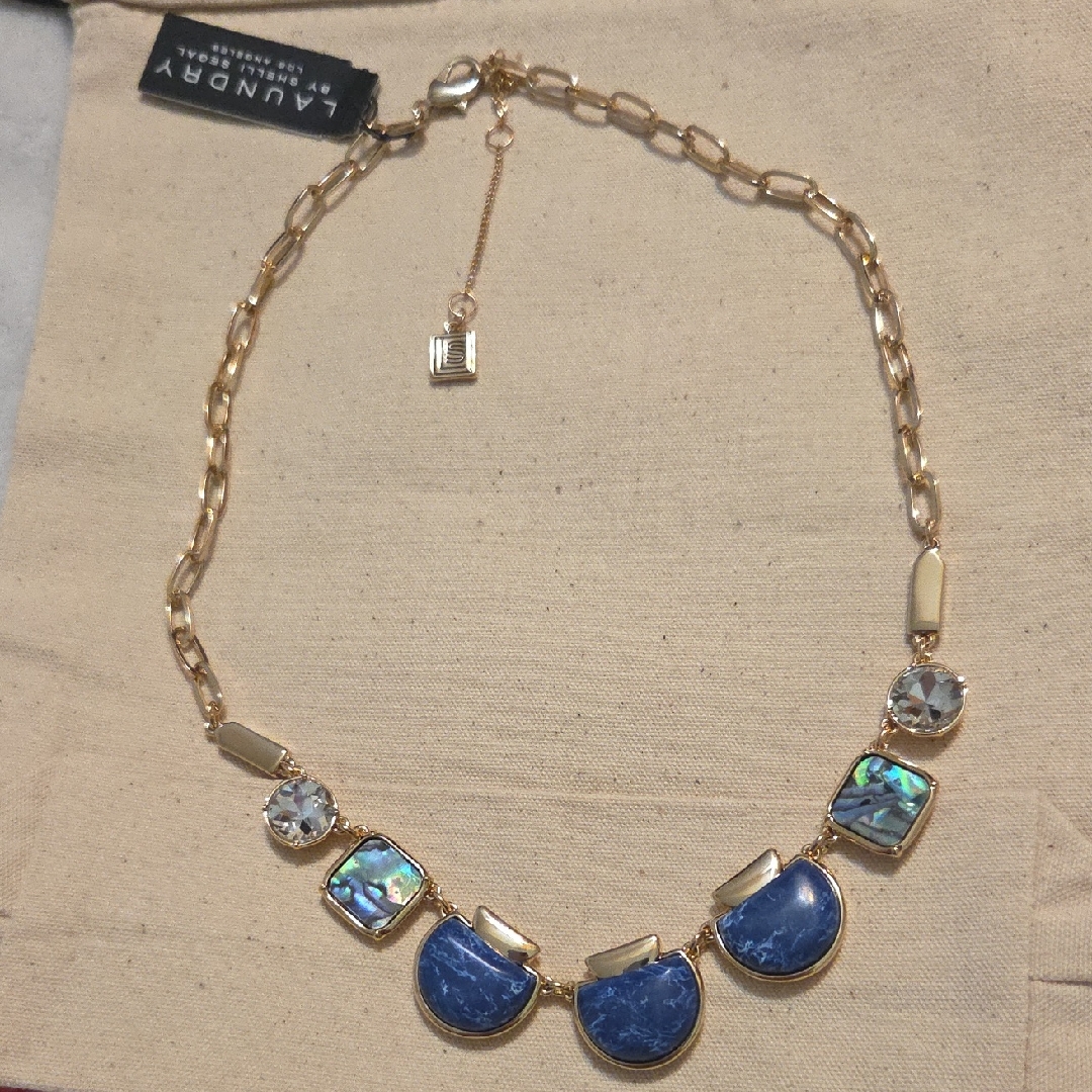 Laundry Blue And Gold Necklace 30$